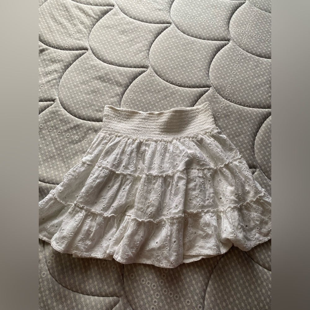 Aerie White Flowy Skirt